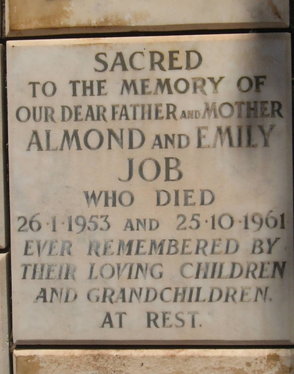 JOB Almond -1953 &amp; Emily -1961