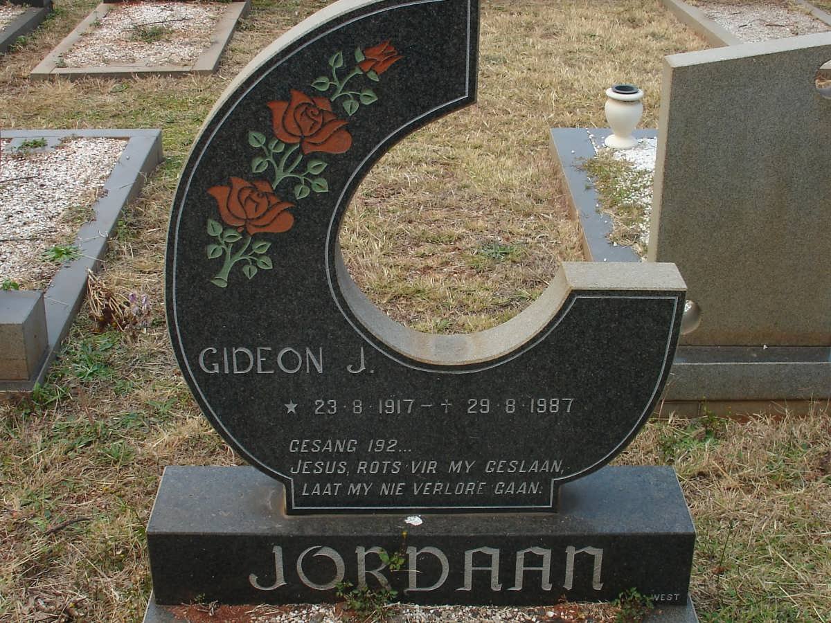 JORDAAN Gideon J. 1917-1987