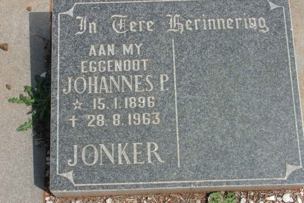 JONKER Johannes P. 1896-1963