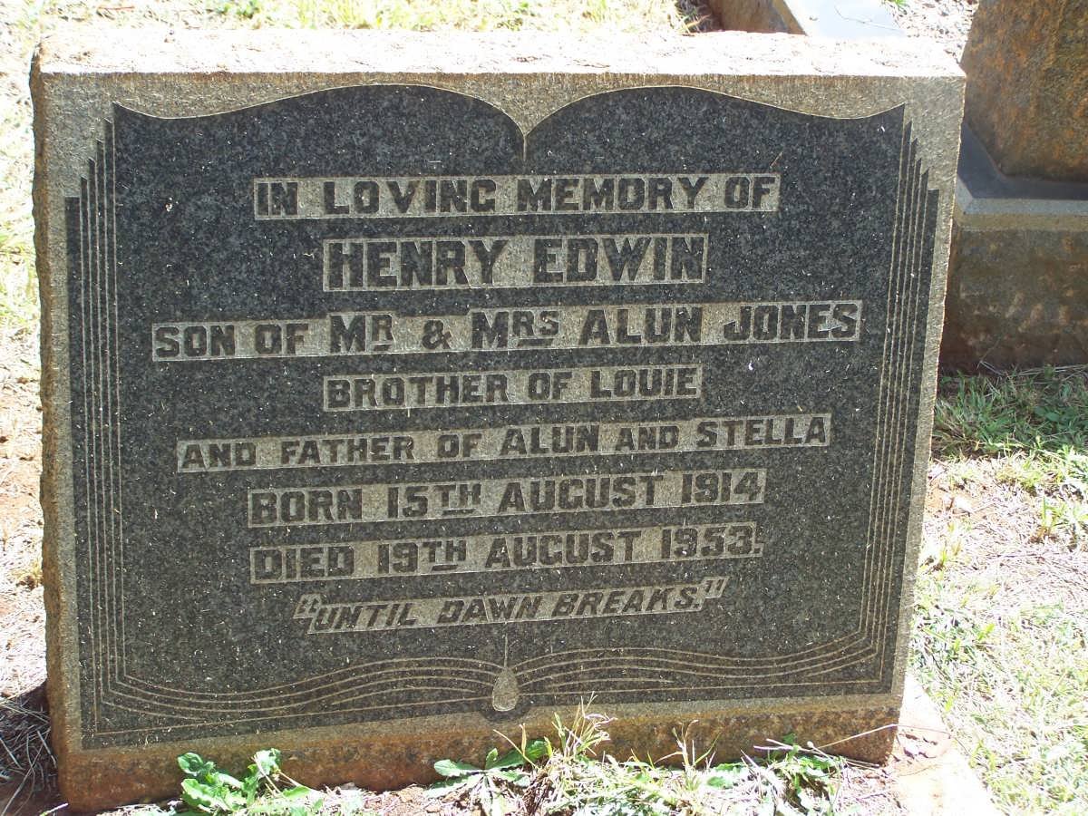 JONES Henry Edwin 1914-1953