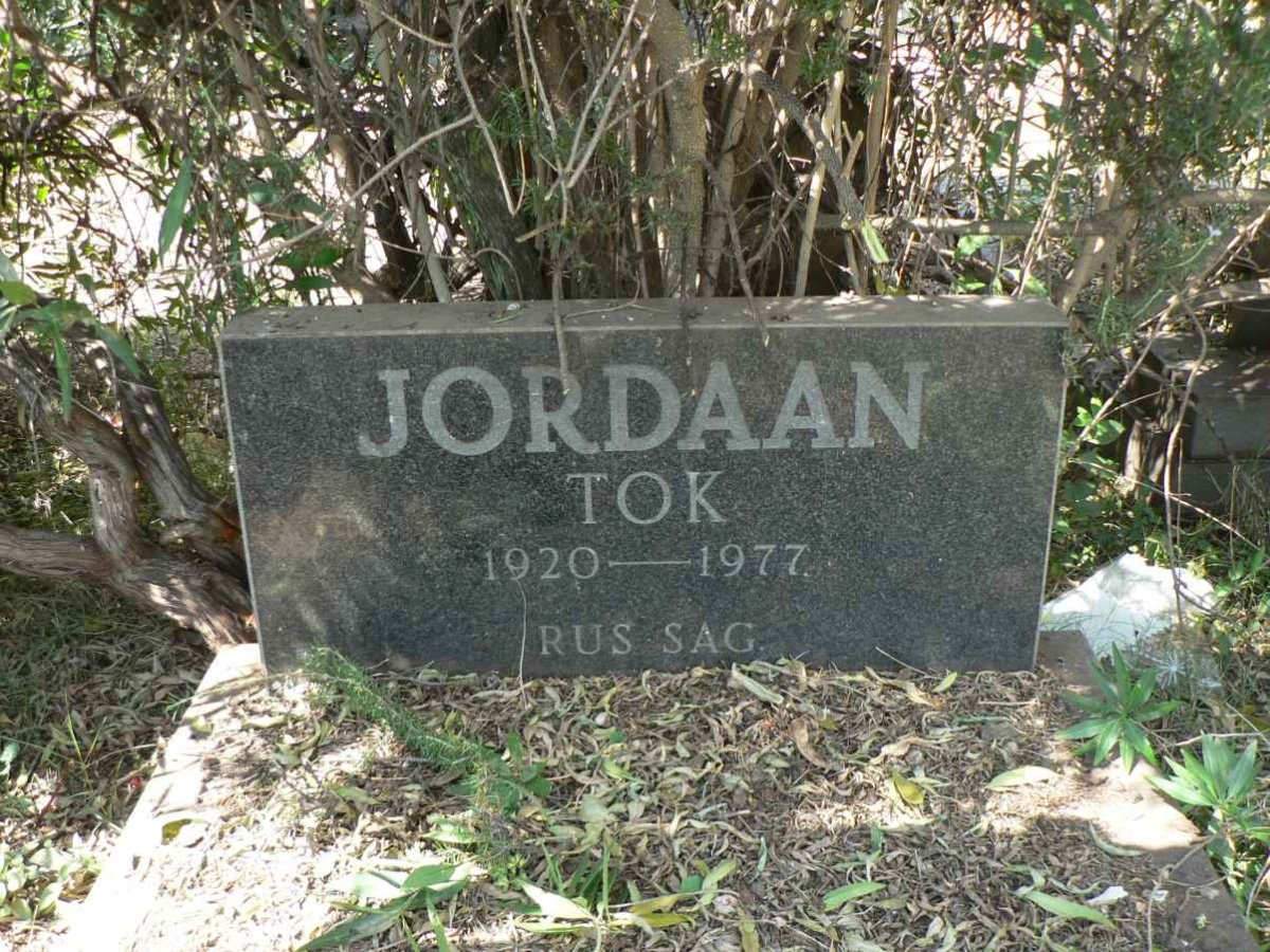 JORDAAN Tok 1920-1977