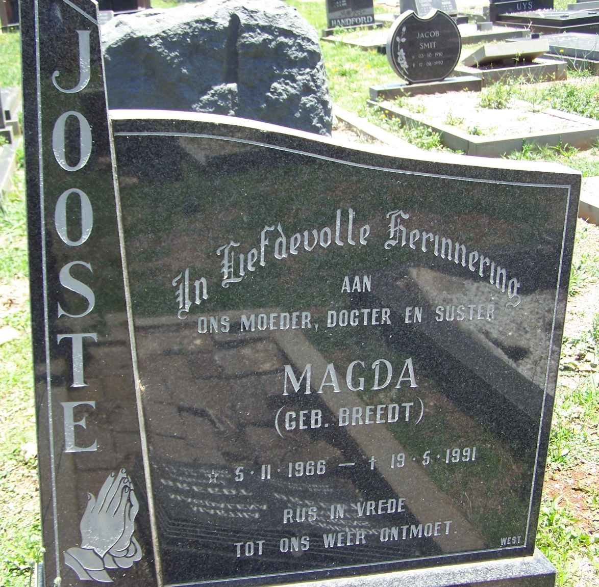 JOOSTE Magda nee BREEDT 1966-1991