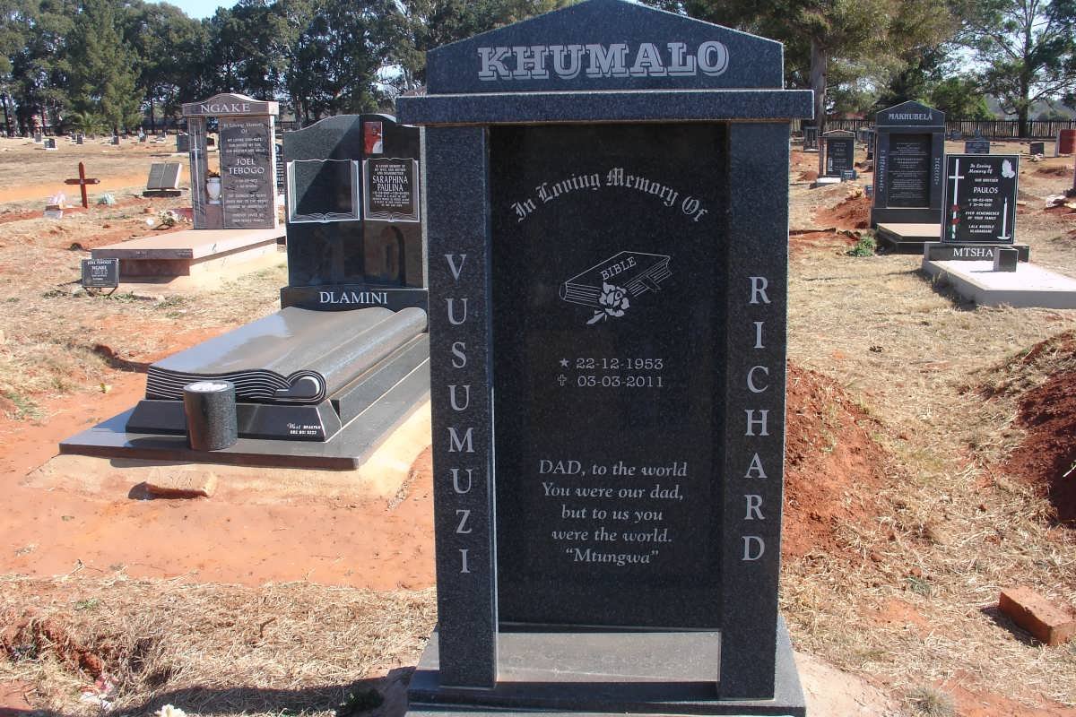 KHUMALO Vusumuzi Richard 1953-2011