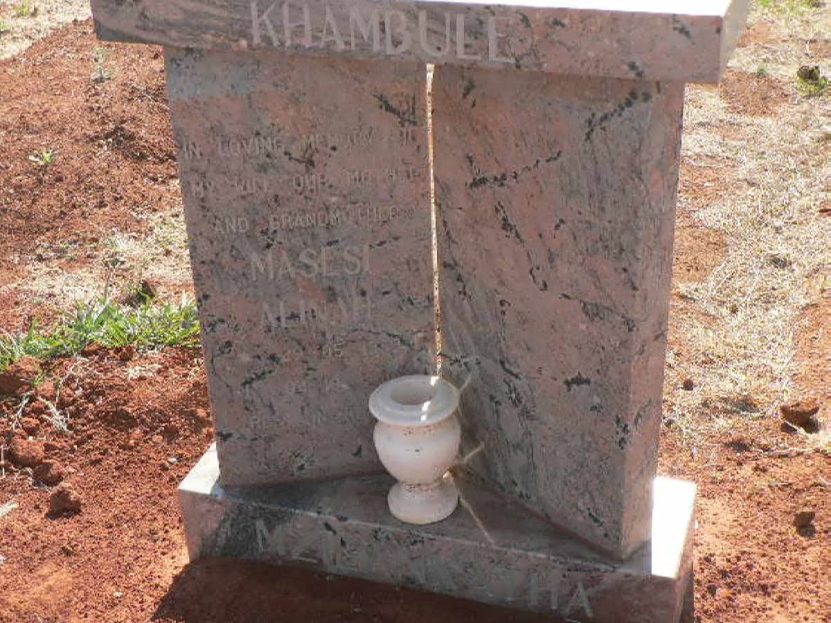 KHAMBULE Masesi Alinah 1939-2010