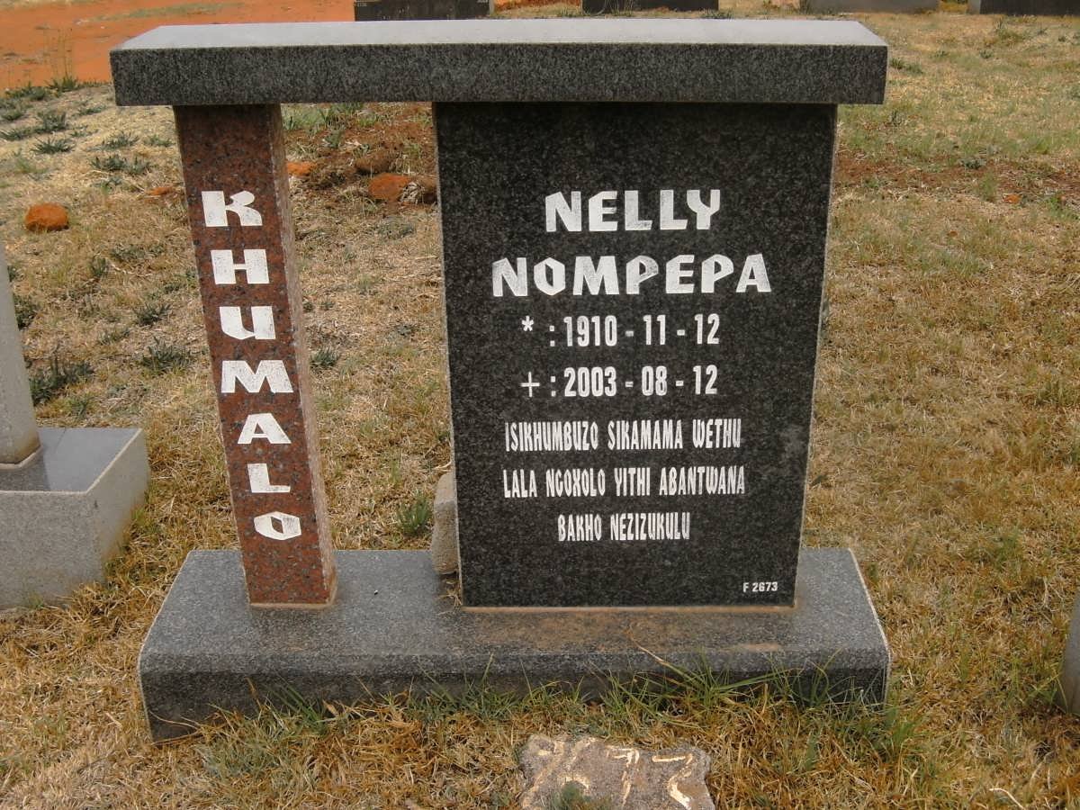 KHUMALO Nelly Nompepa 1970-2003