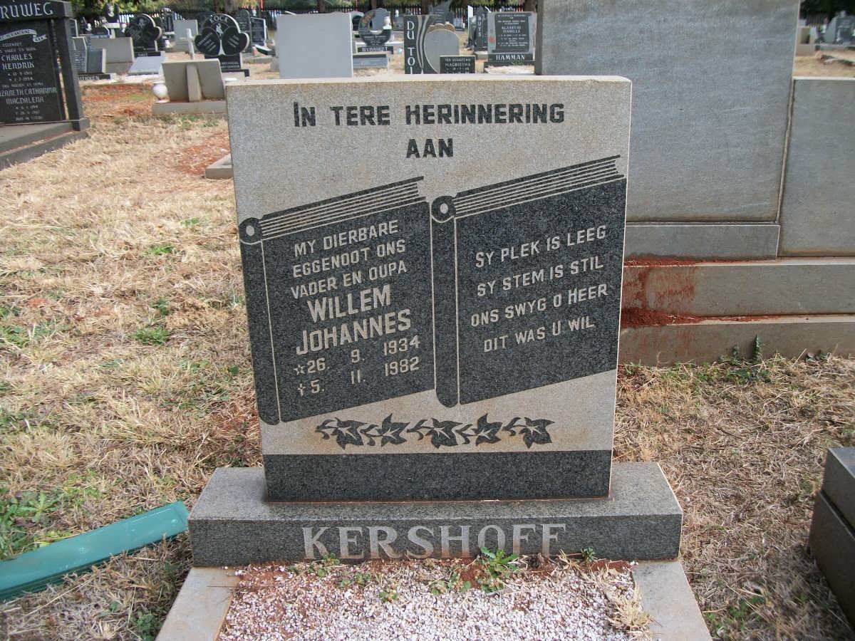KERSHOFF Willem Johannes 1934-1982