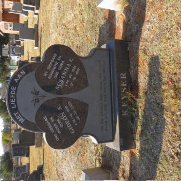 KEYSER Gideon A. 1919-2003 &amp; Susanna C. 1926-1997