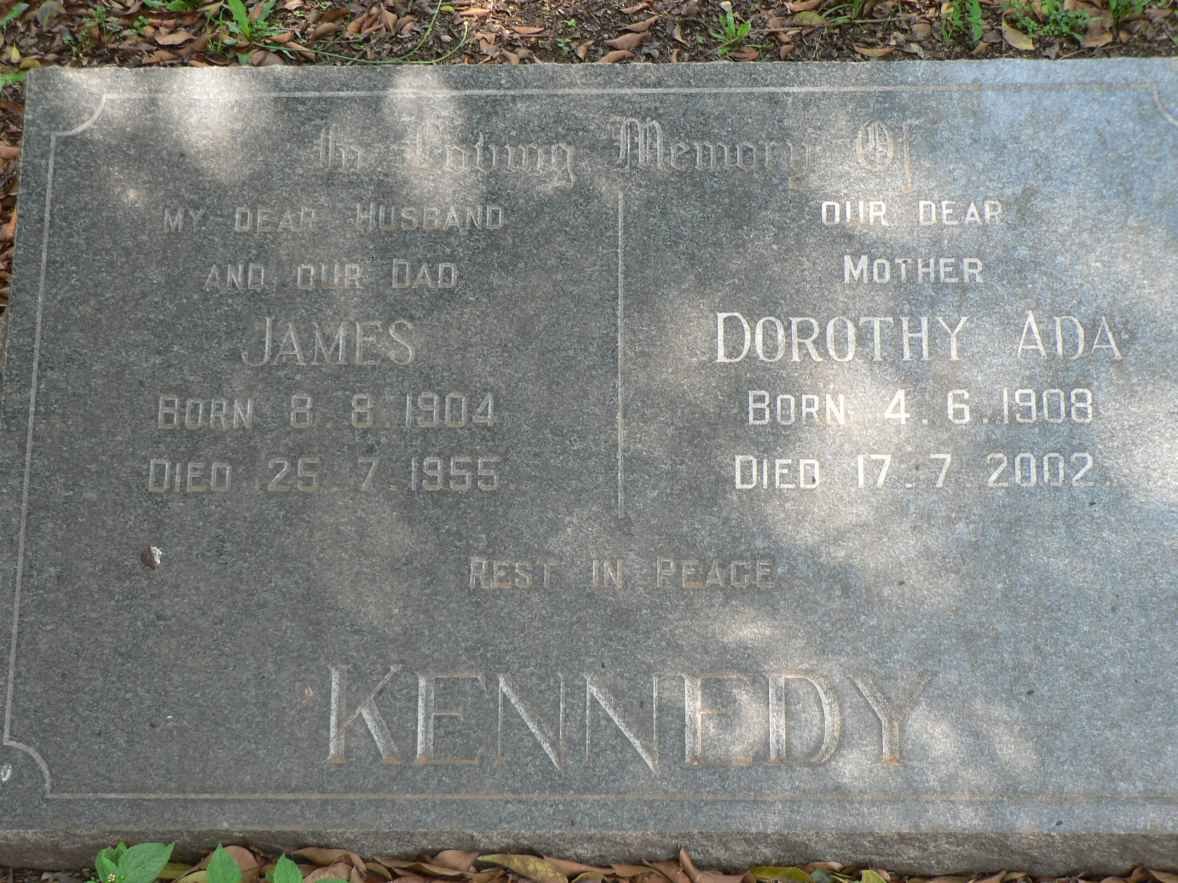 KENNEDY James 1904-1955 &amp; Dorothy Ada 1908-2002