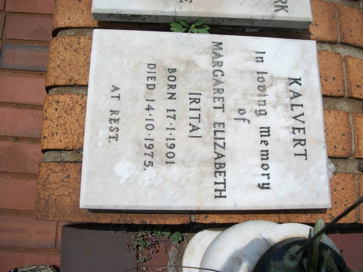KELVERT Margaret Elizabeth 1901-1975