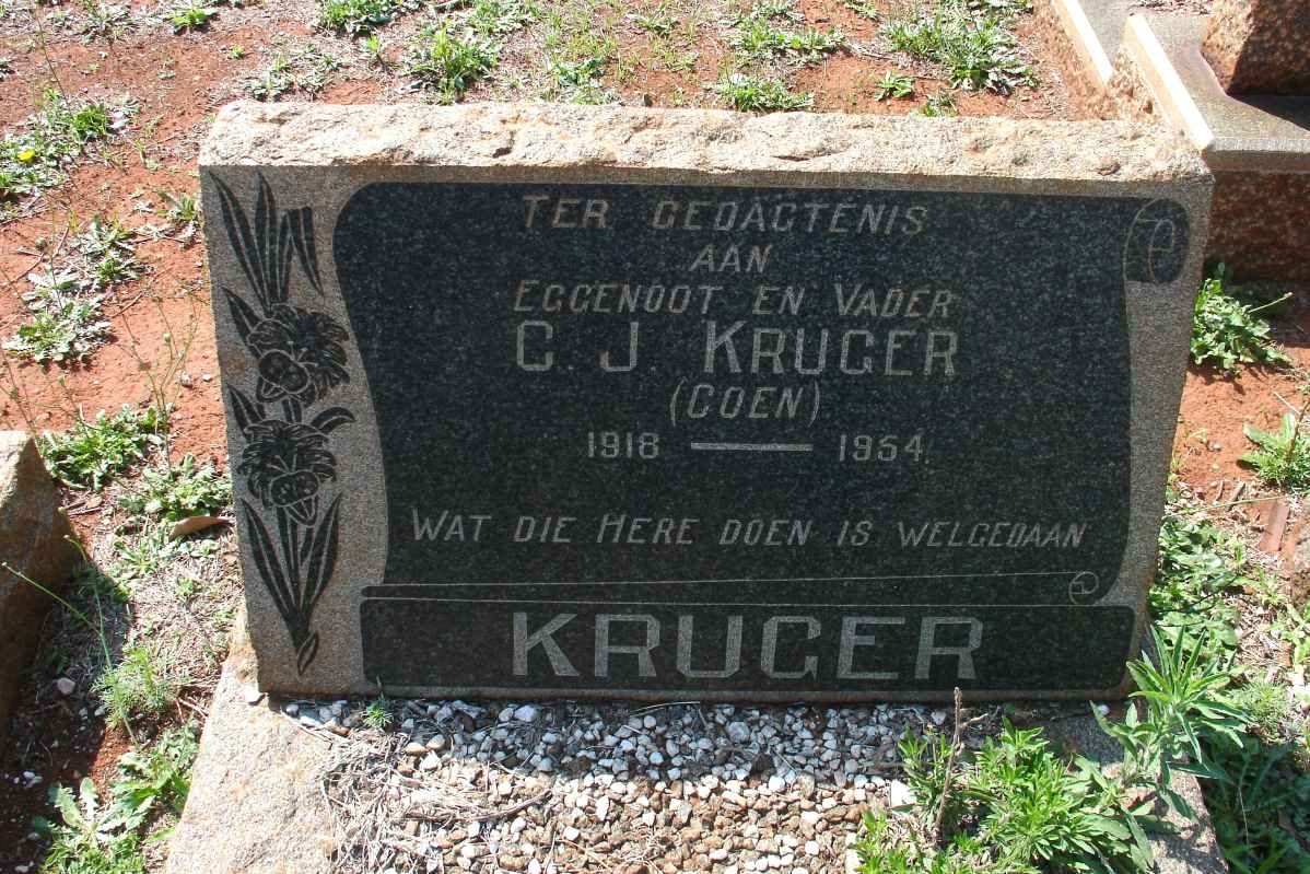 KRUGER C.J. 1918-1954
