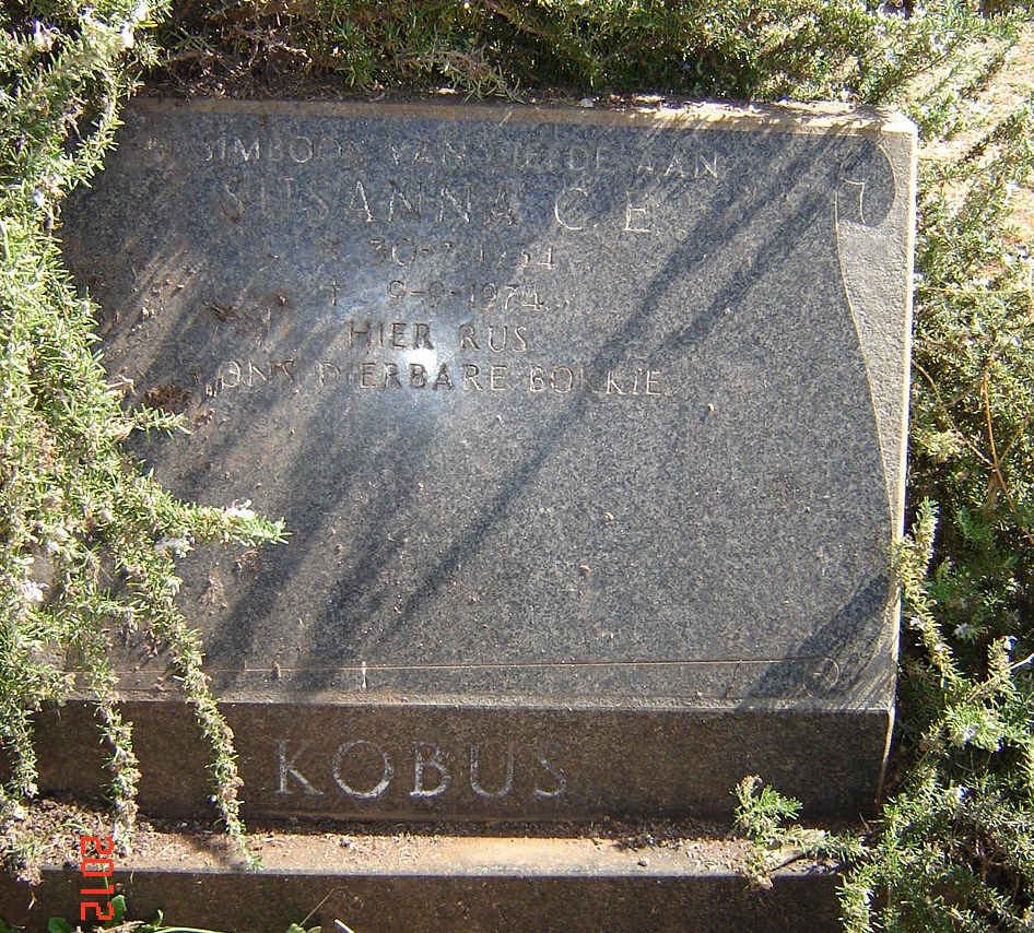 KOBUS Susanna C.E. 1934-1974
