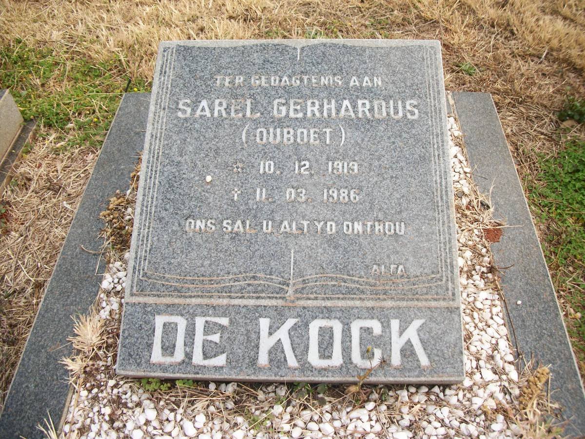 KOCK Sarel Gerhardus, de 1919-1986
