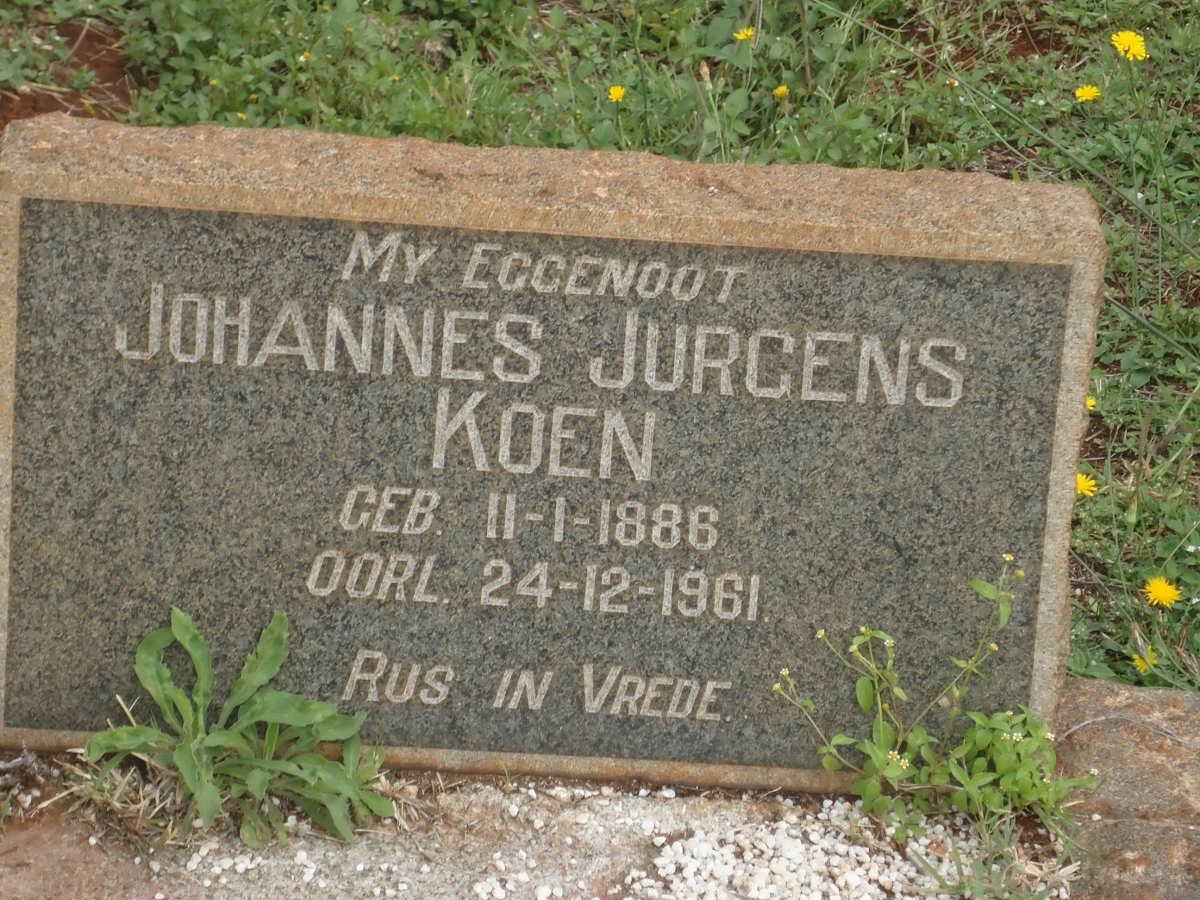 KOEN Johannes Jurgens 1886-1961