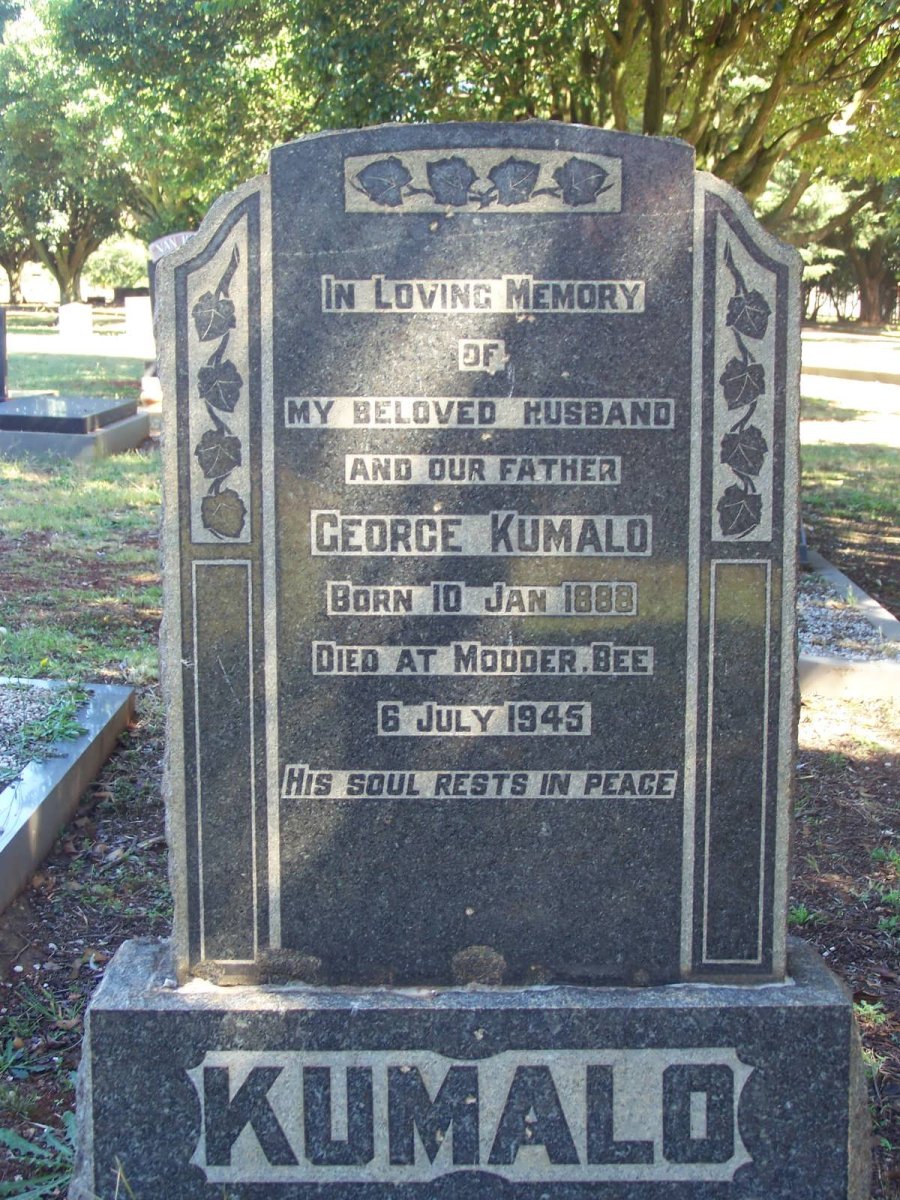 KUMALO George 1888-1945