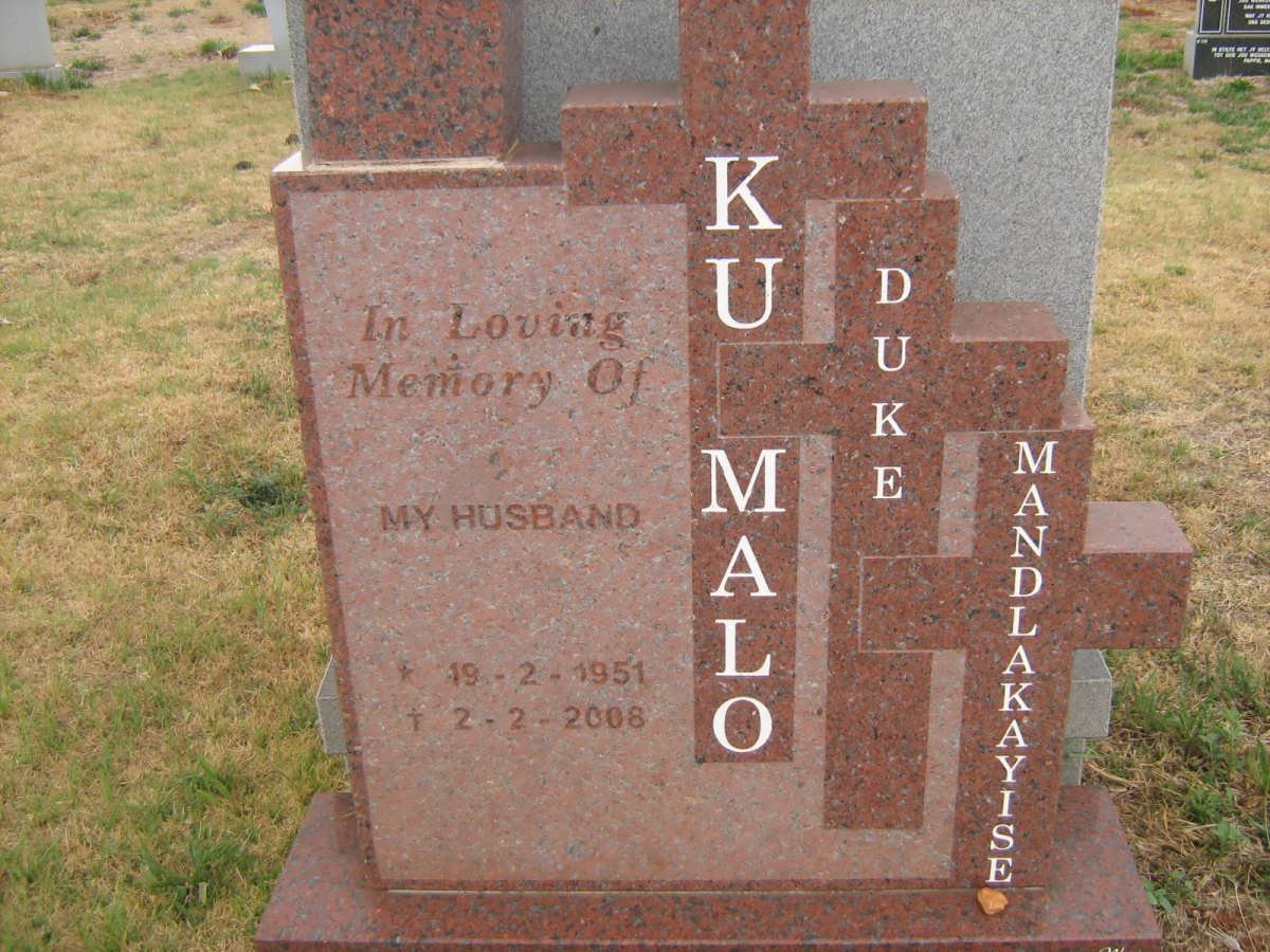 KUMALO Duke Mandlakayise 1951-2008