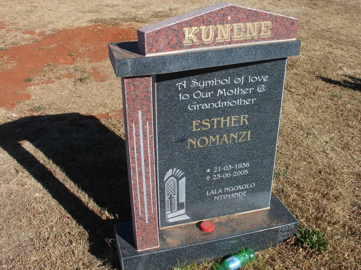 KUNENE Esther Nomanzi 1956-2005