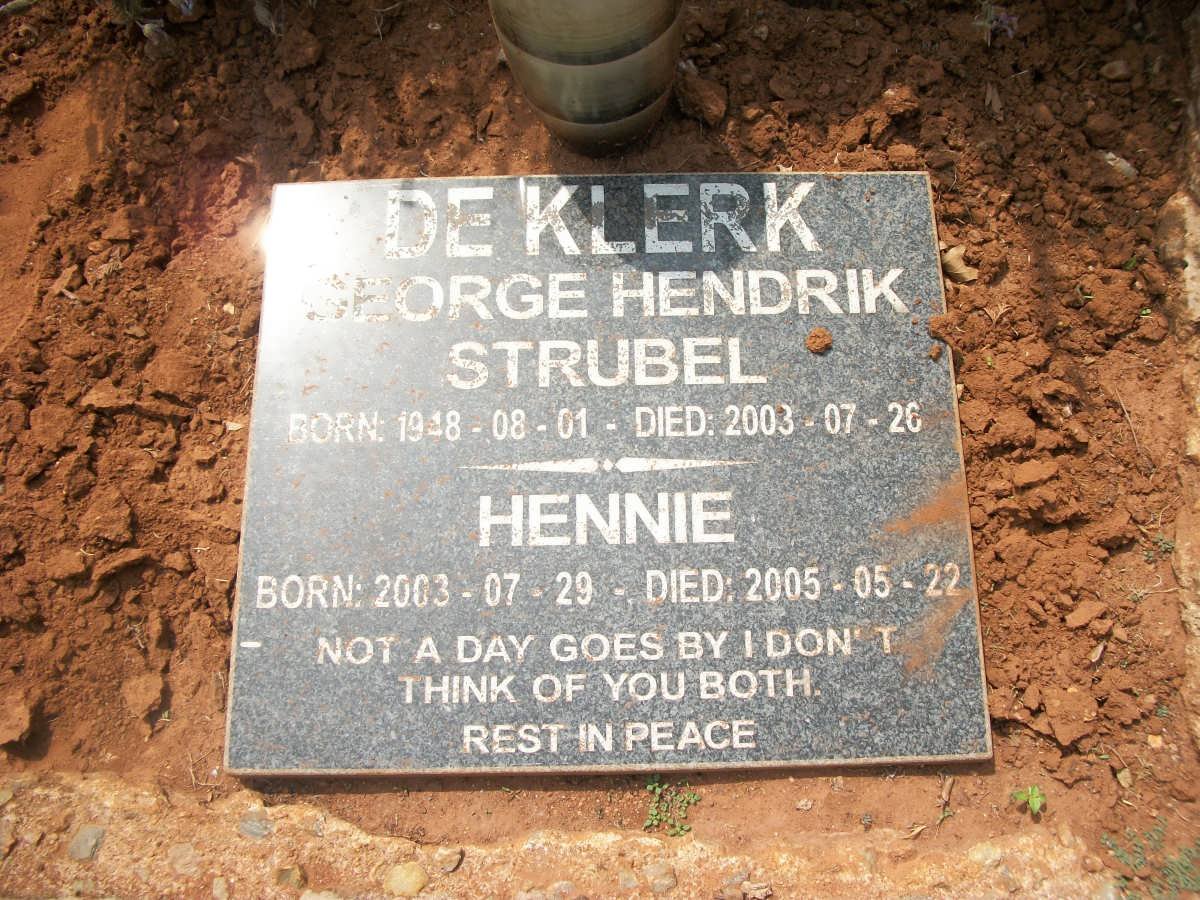 KLERK George Hendrik Strubel, de 1948-2003 :: DE KLERK Hennie 2003-2005