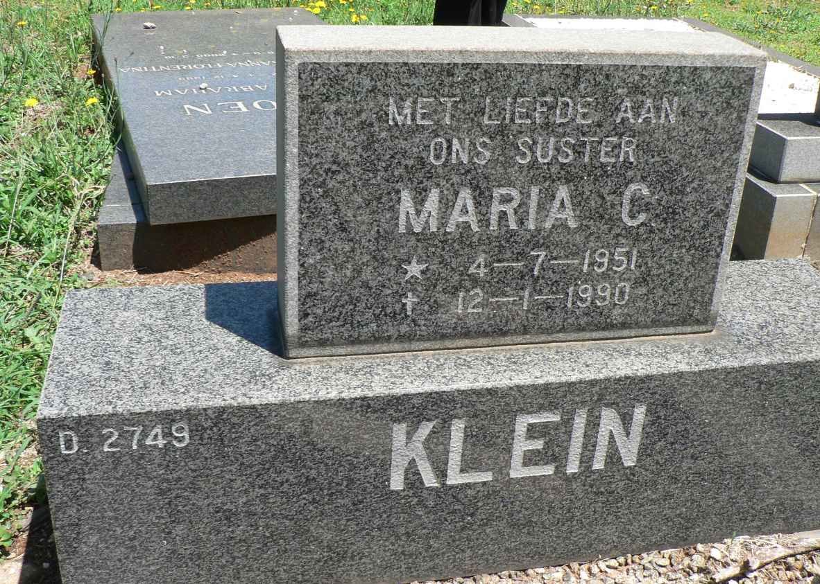 KLEIN Maria C. 1951-1990