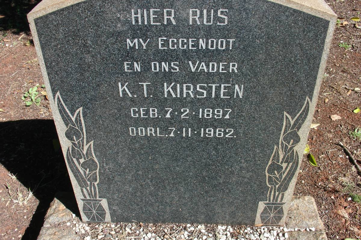 KIRSTEN K.T. 1897-1962