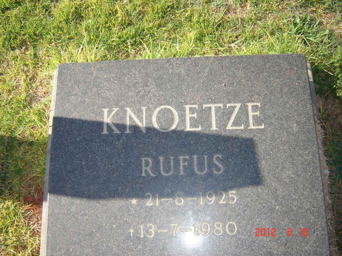 KNOETZE Rufus 1925-1980