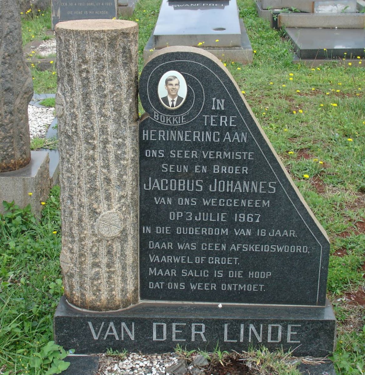 LINDE Jacobus Johannes, van der -1967