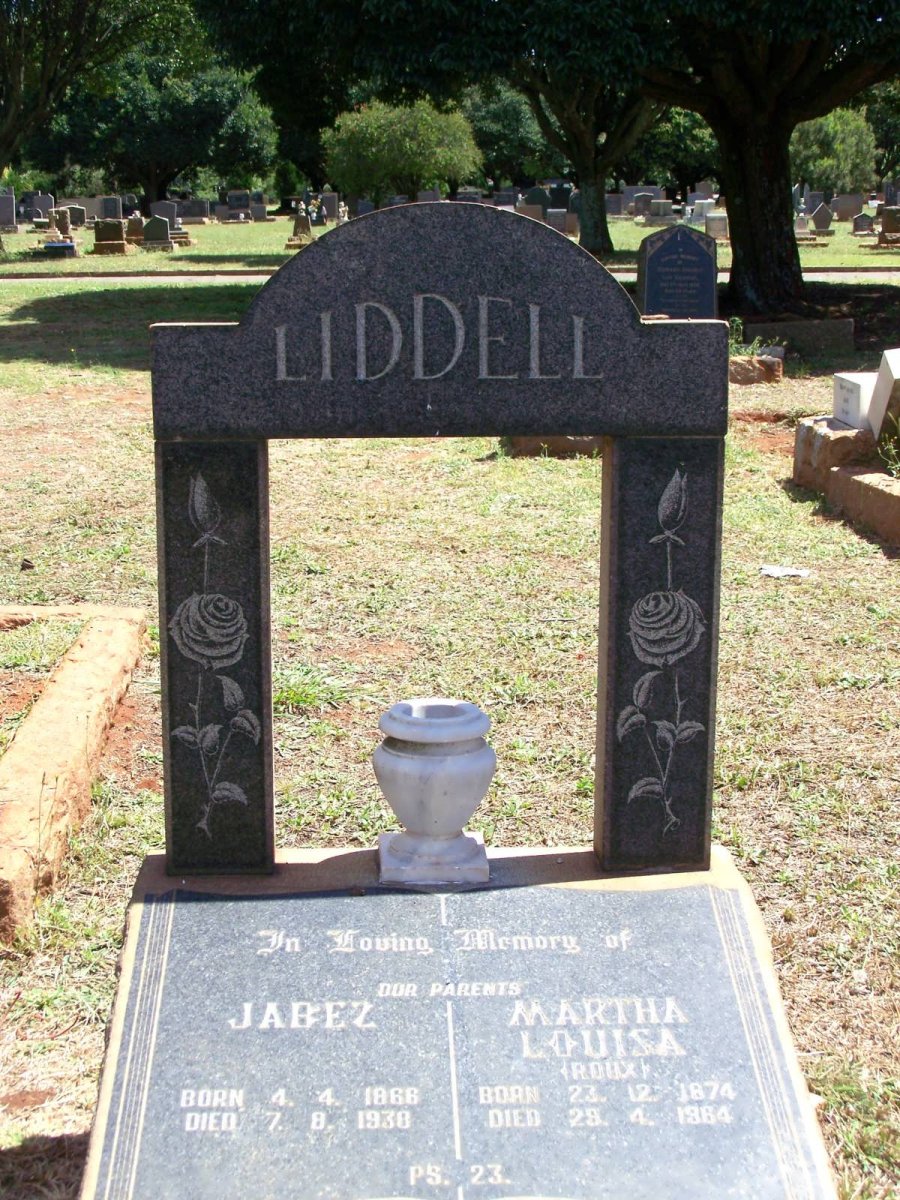 LIDDELL Jabex 1869-1930 &amp; Martha Louisa ROUX 1874-1964