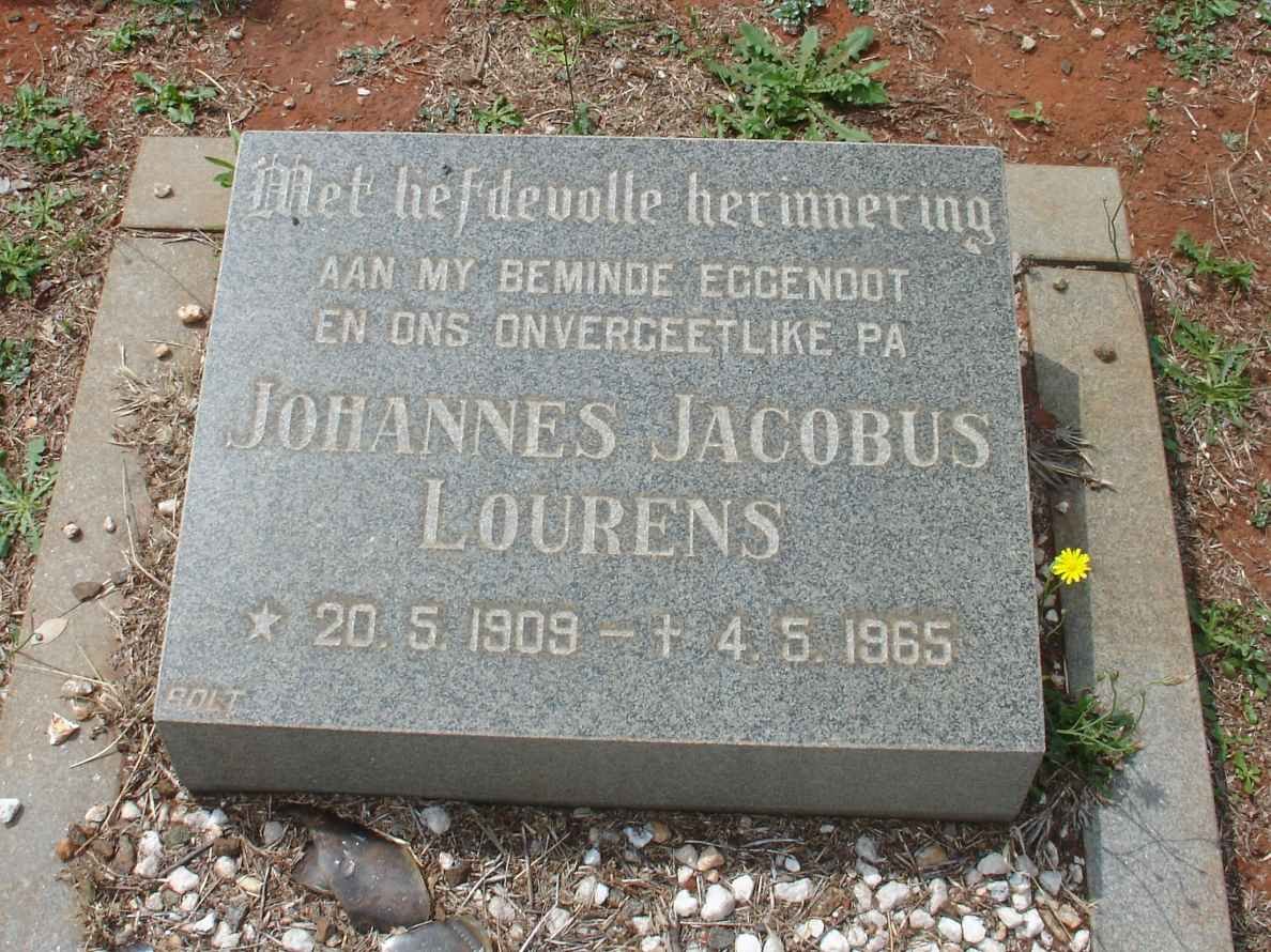 LOURENS Johannes Jacobus 1909-1965