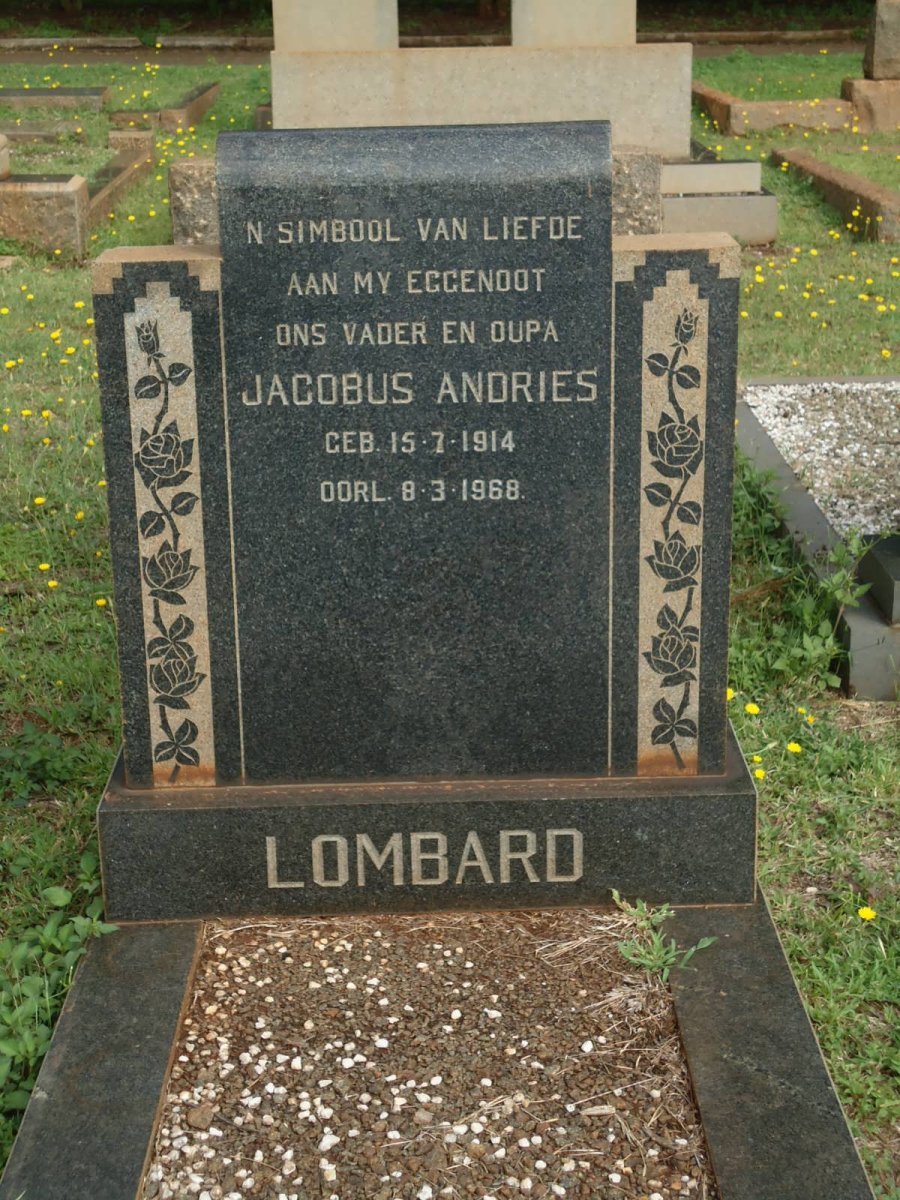 LOMBARD Jacobus Andries 1914-1968