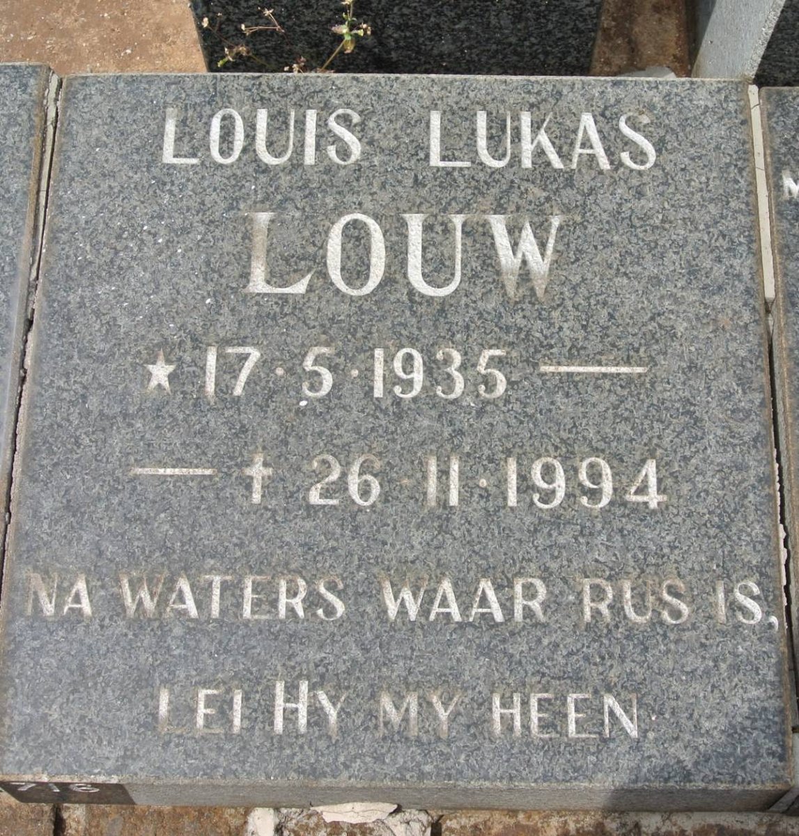 LOUW Louis Lukas 1935-1994