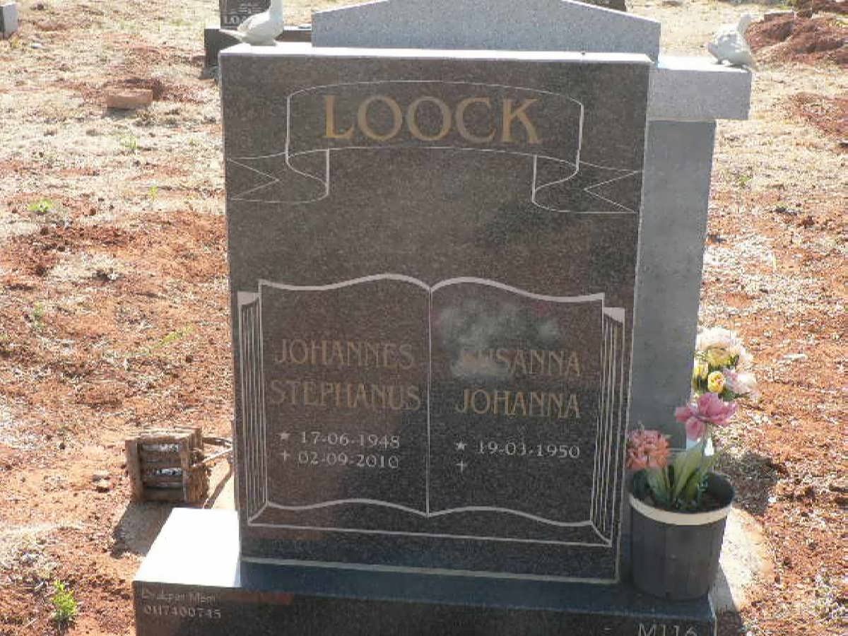 LOOCK Johannes Stephanus 1948-2010 &amp; Susanna Johanna 1950-