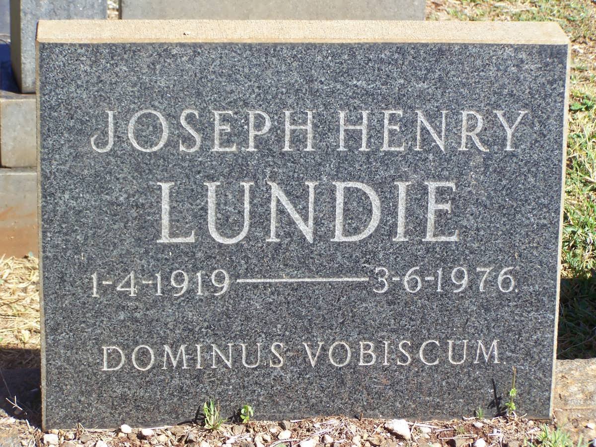 LUNDIE Joseph Henry 1919-1976