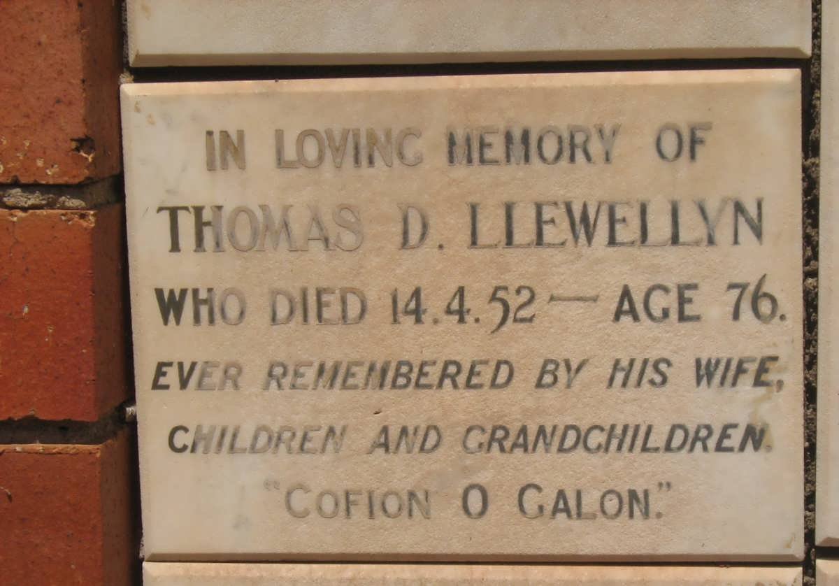 LLEWELLYN Thomas D. -1952