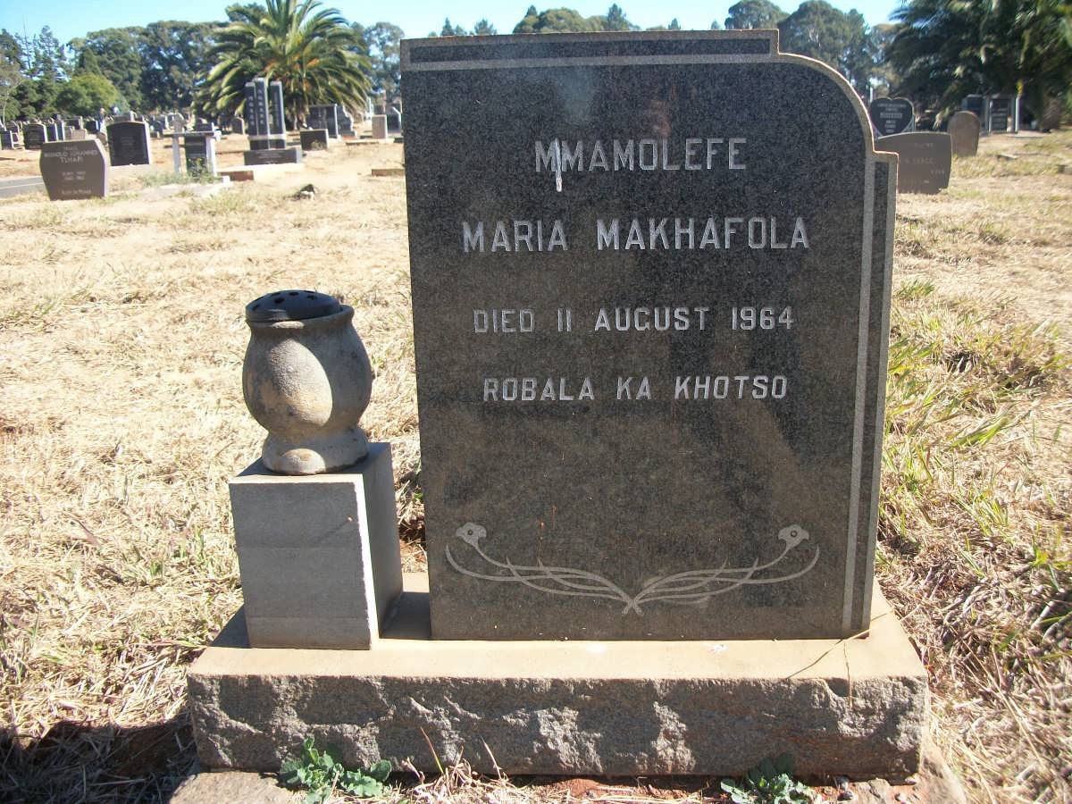MMAMOLEFE  Maria Makhafola -1964