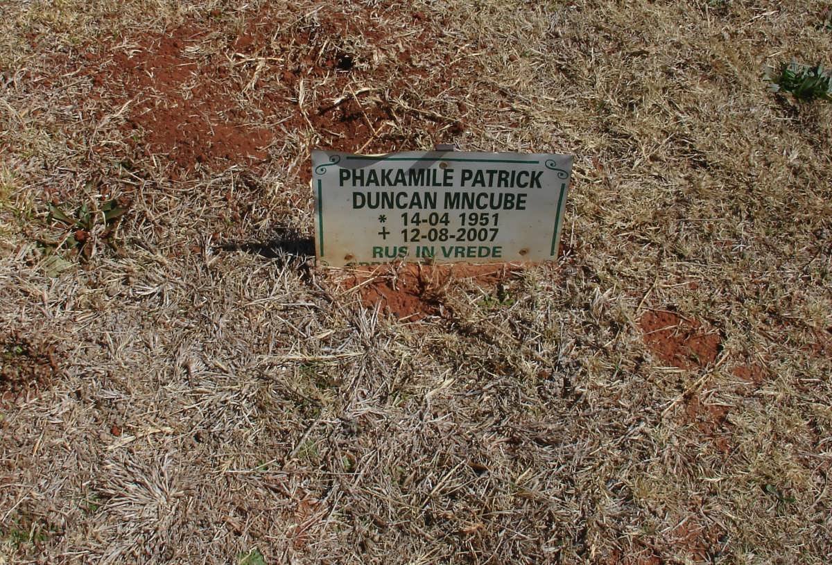 MNCUBE Phakamile Patrick Duncan 1951-2007