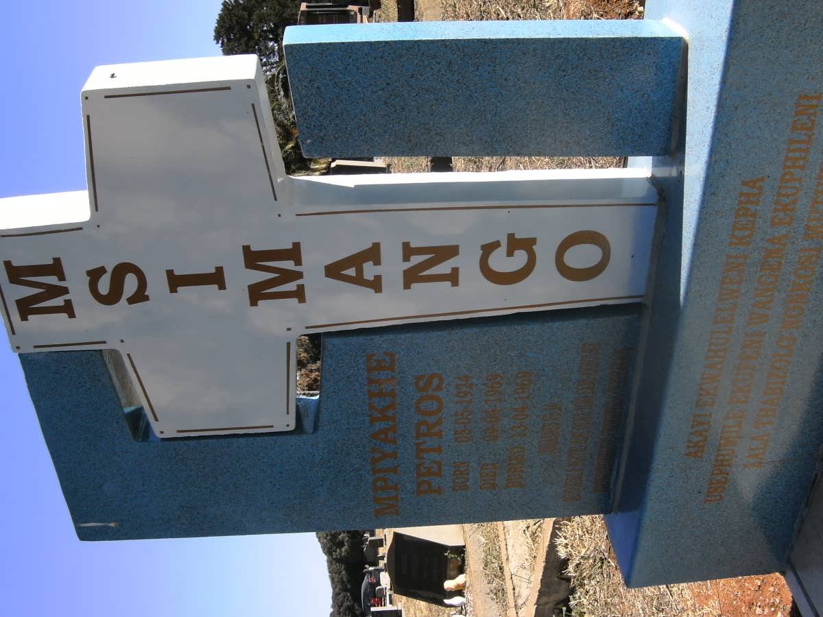 MSIMANGO Mpiyakhe Petros 1914-1969