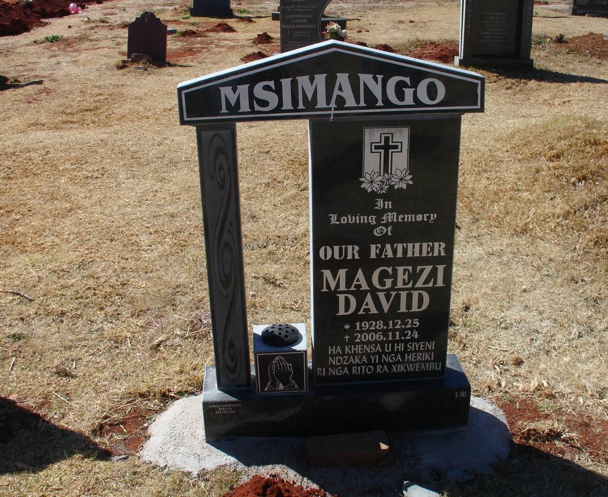 MSIMANGO Magezi David 1928-2006