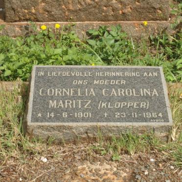 MARITZ Cornelia Carolina nee KLOPPER 1901-1964