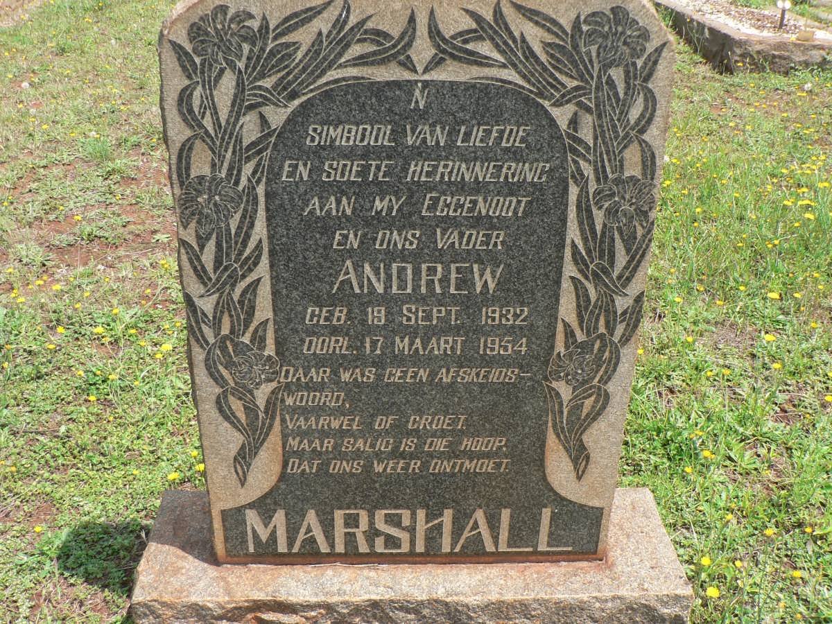 MARSHALL Andrew 1932-1954