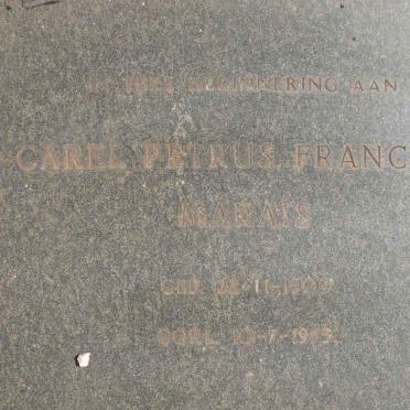 MARAIS Carel Petrus Francois 1909-1979