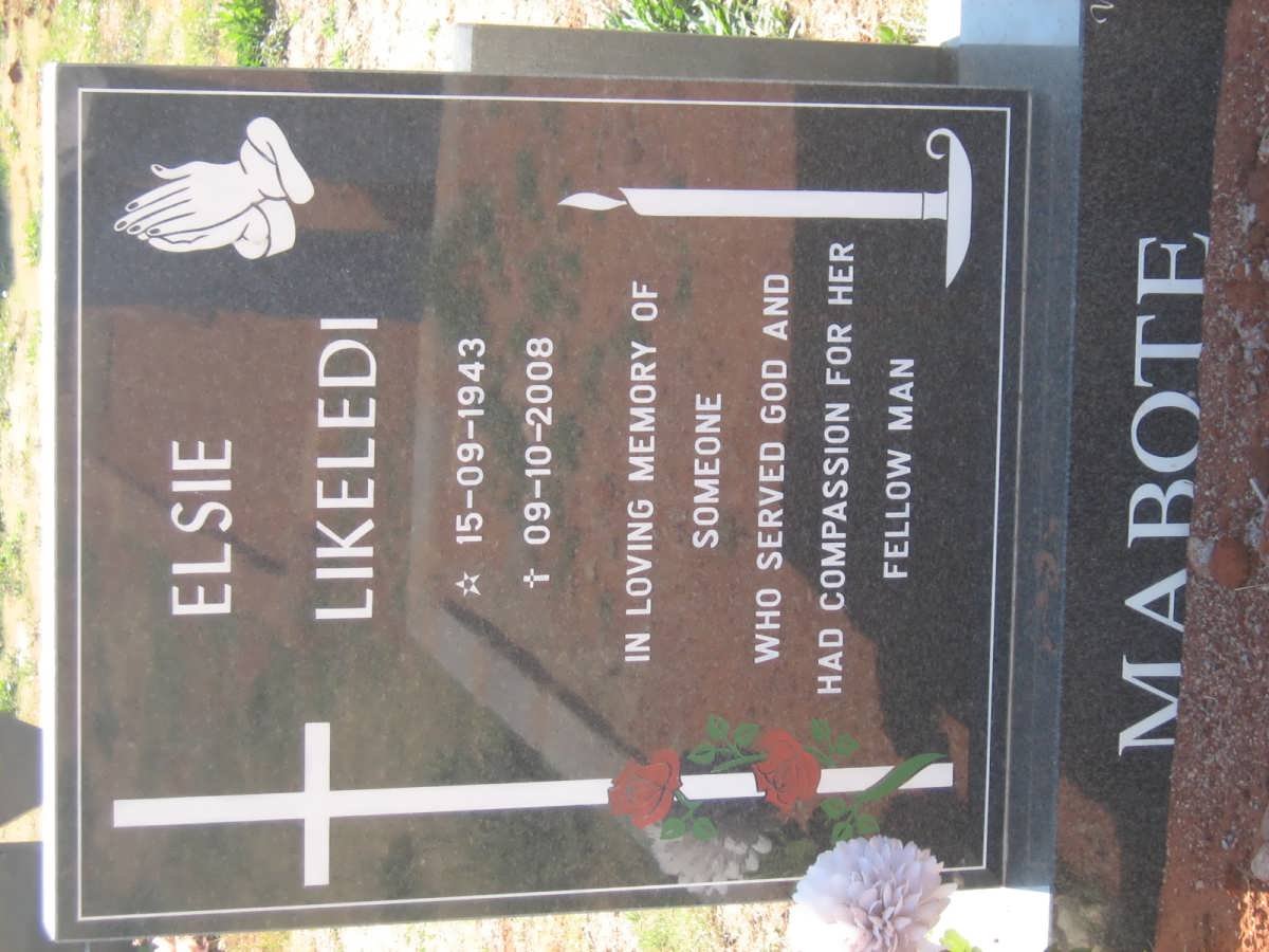 MABOTE Elsie Likeledi 1943-2008