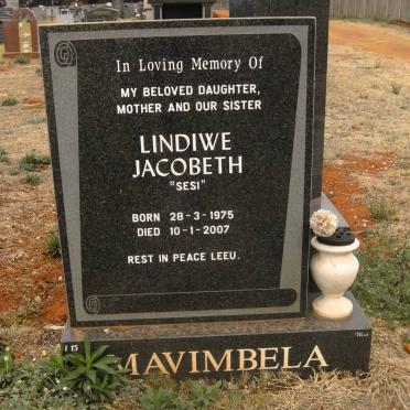 MAVIMBELA Lindiwe Jacobeth 1975-2007