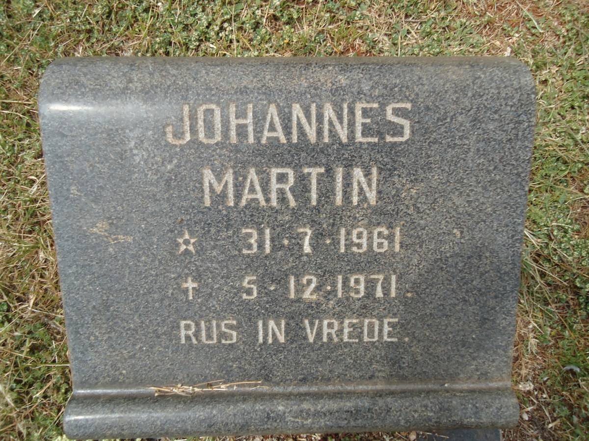 MARTIN Johannes 1961-1971