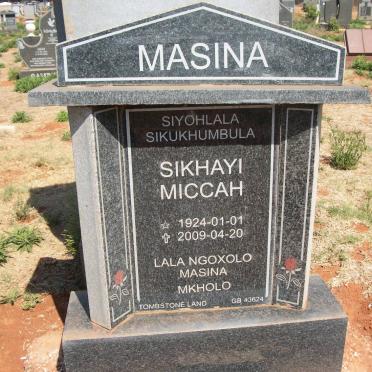 MASINA Sikhayi Miccah 1924-2009