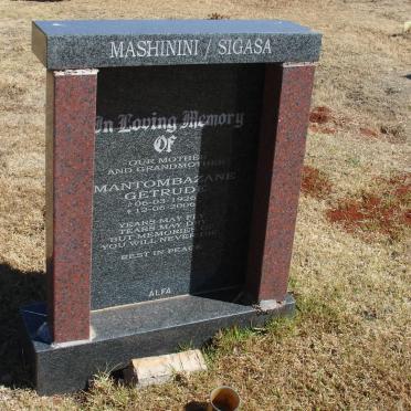 MASHININI Mantombazane Getrude nee SIGASA 1926-2006