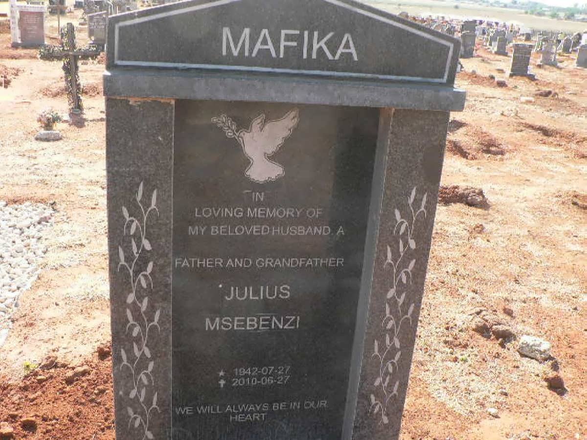 MAFIKA Julius Msebenzi 1942-2010