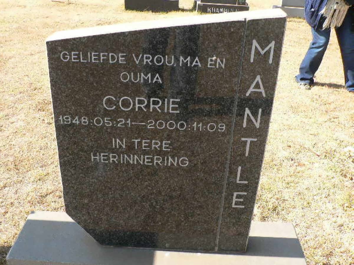 MANTLE Corrie 1948-2000
