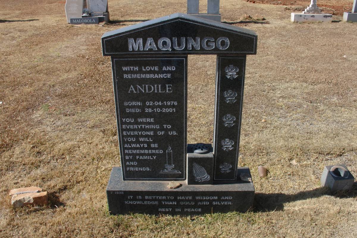 MAQUNGO Andile 1976-2001