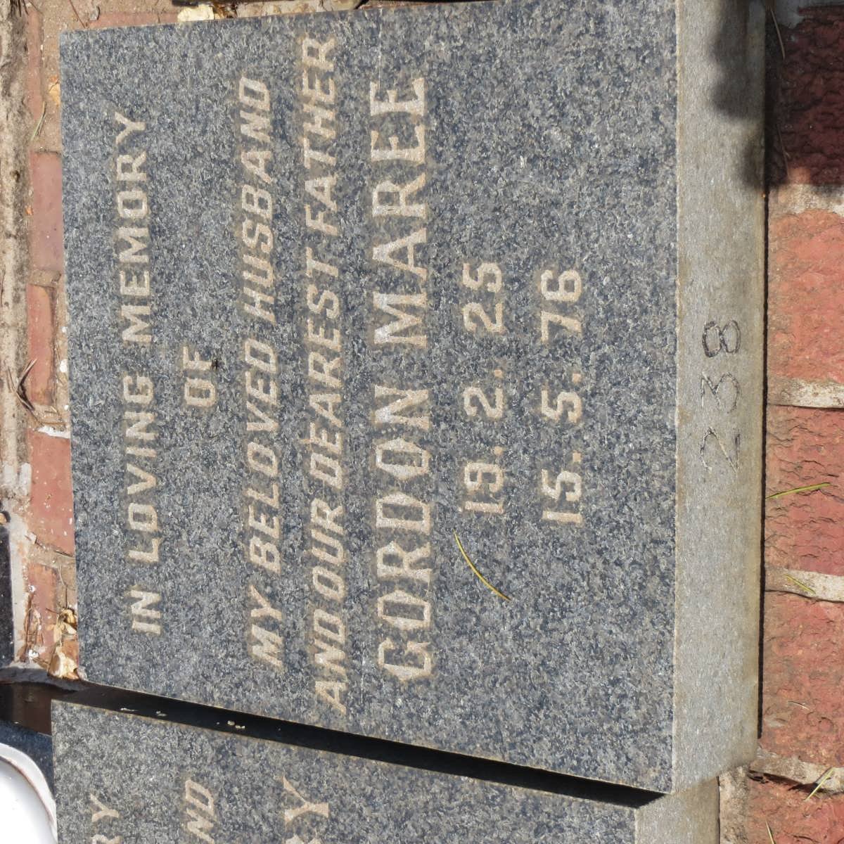MAREE Gordon 1925-1976