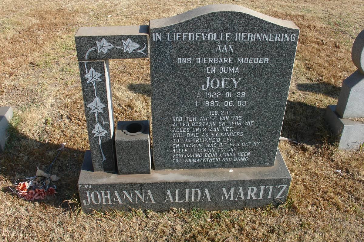 MARITZ Johanna Alida 1922-1997