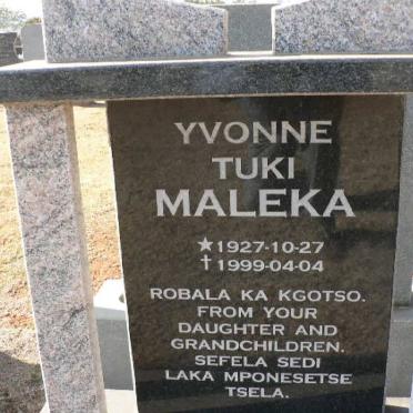 MALEKA Yvonne Tuki 1927-1999